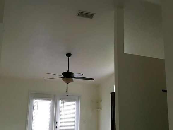 view from kitchen to living area