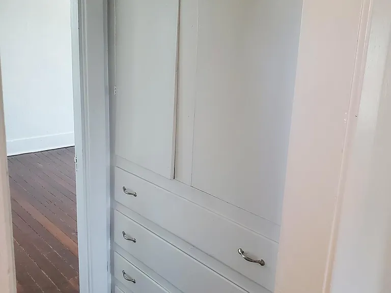 Upstairs built in.