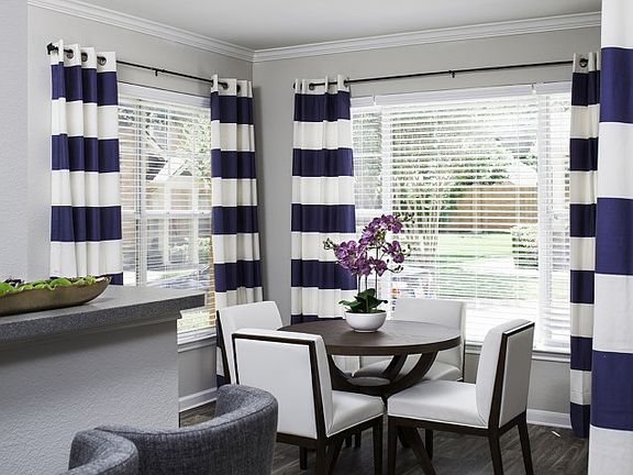 Separate dining areas make entertaining easy