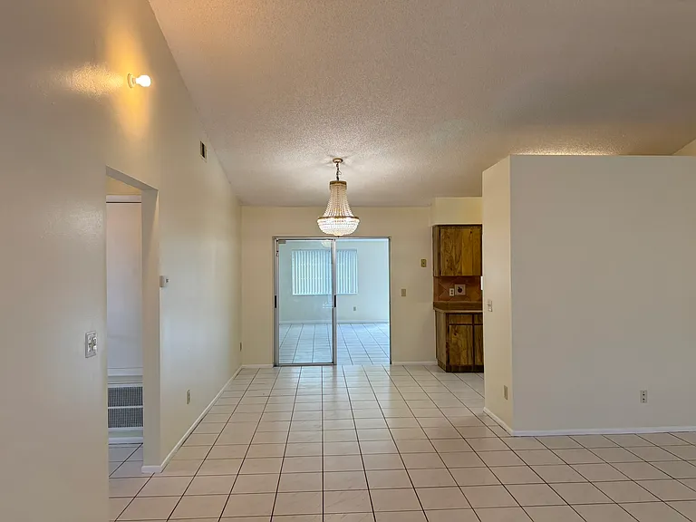 Main dining area and kitchen