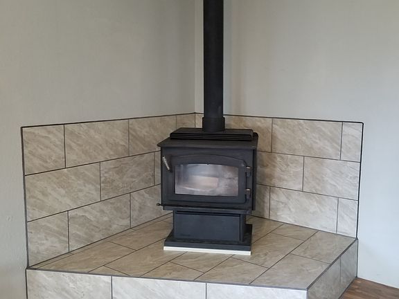 Living room wood stove