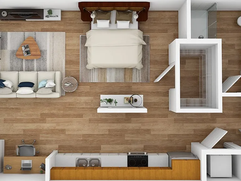 Studio | 1 Bath | 640 SF Studio | 1 Bath | 640 SF