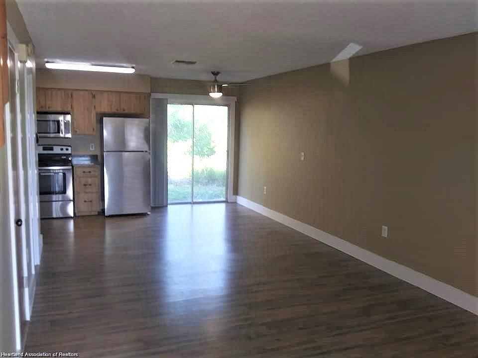 Living room and dining room