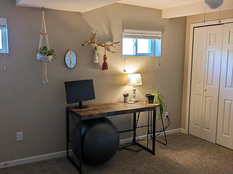 One of 2 bedrooms downstairs