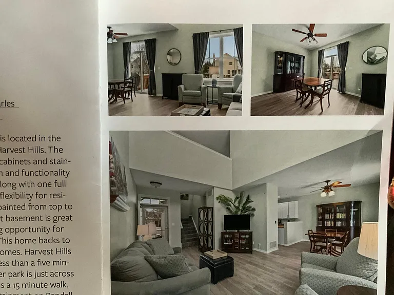 Living area and dining area 
Townhouse unfurnished