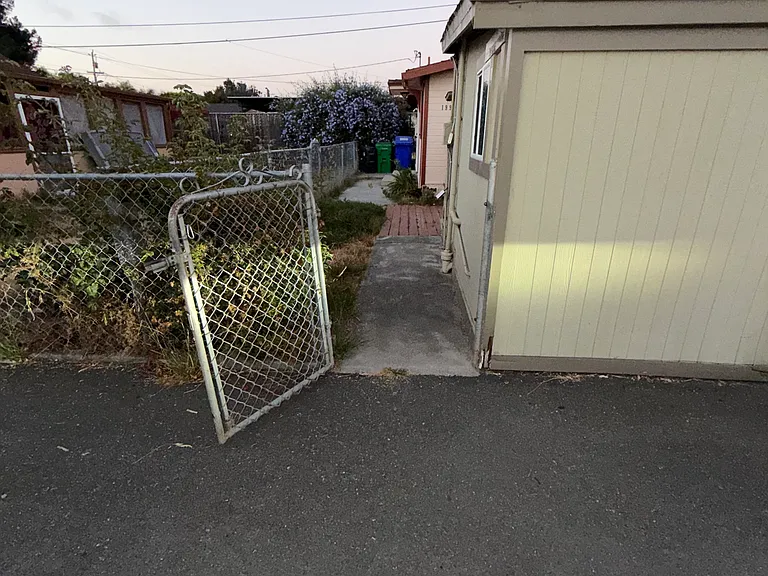 Side gate to main house
