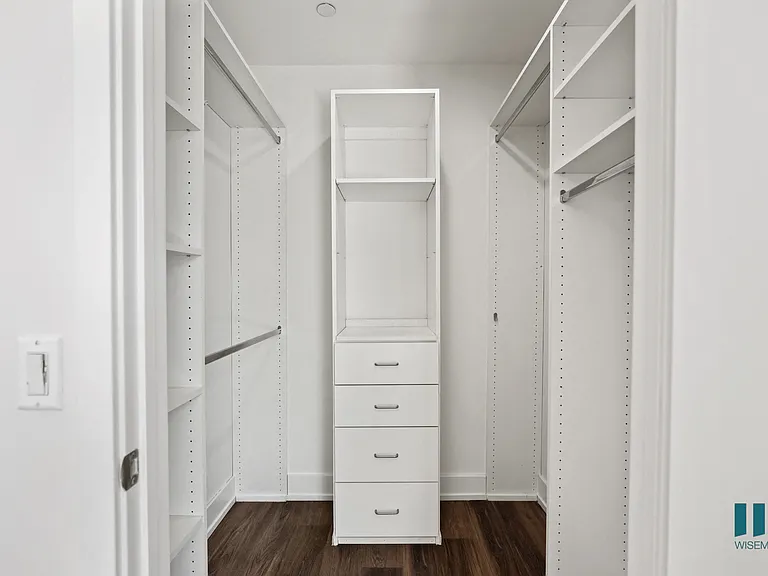 Walk-In Closet with Built-In Organizers