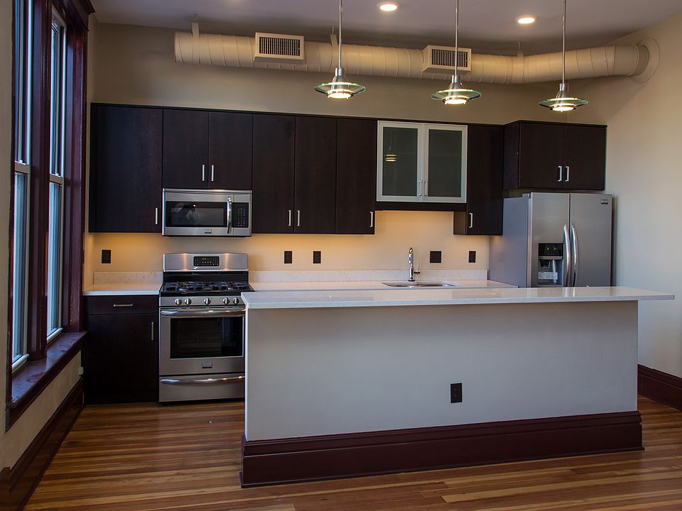 Kitchen in apartment 201.