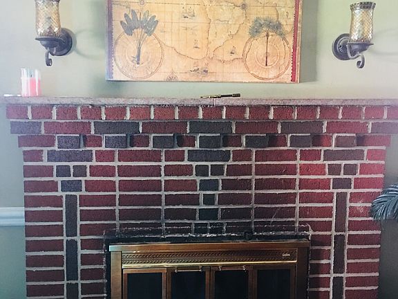 Wood burning fireplace