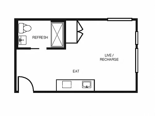 Floor plan Studio R AFF