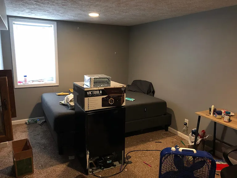 Basement west bedroom, has big closet