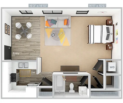Floor plan C-1B1B-549SF-417-Premier