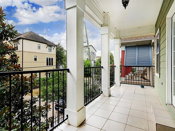 Private second story balcony with access from Primary Bedroom