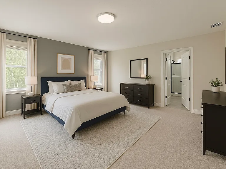 Owner's suite with attached bathroom and huge walk-in closet (not shown but is on the left as you enter the bathroom)