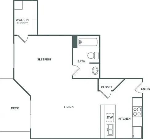Dawson Classic | Studio | 545 sq ft Dawson Classic | Studio | 545 sq ft