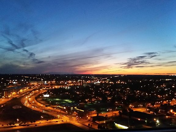 Enjoy nightly views of the city as you relax.