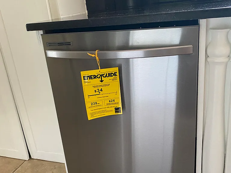 Brand-new dishwasher recently installed, offering modern convenience and efficient cleaning for everyday use