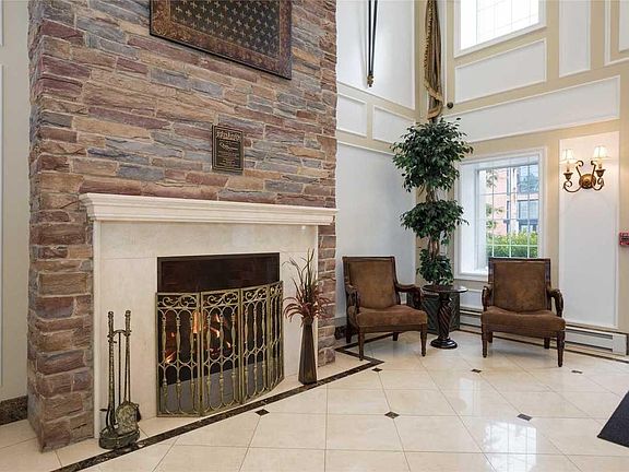 Lobby fireplace
