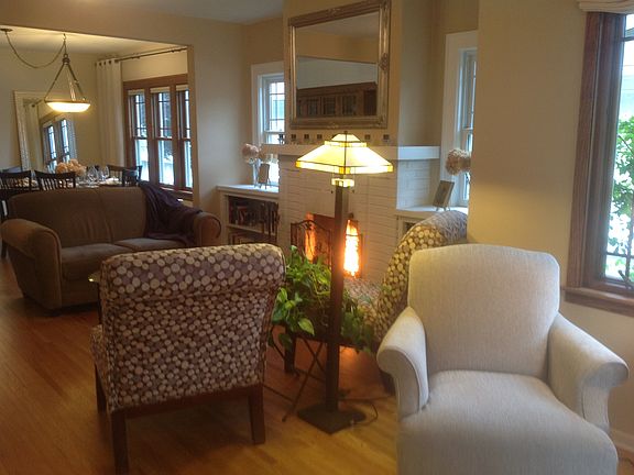 Large Living Room with Wood Burning Fireplace