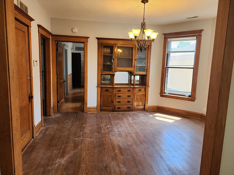 Dining room with Vintage built-in.