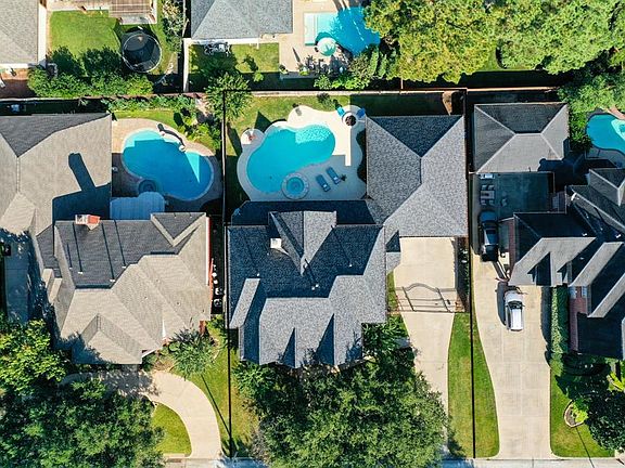 This aerial shot shows the stunning overlook view of just how amazing this over 10,000 square foot lot is!