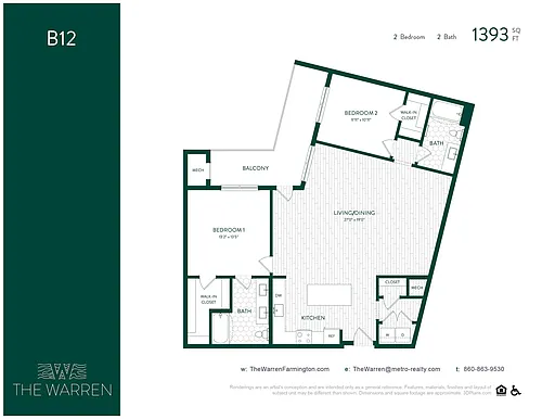 Floor plan 2-Bedroom B12
