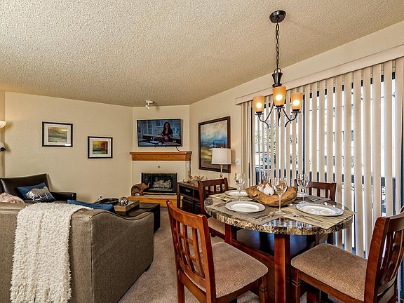 Dining area has small deck adjacent