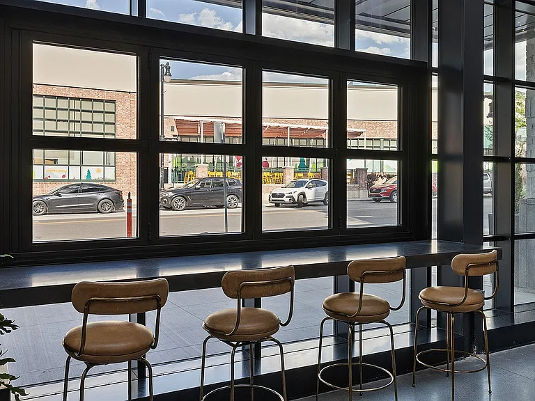 Glass Atrium Bench Lounge