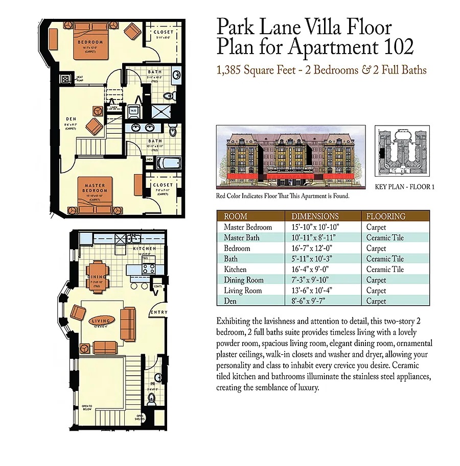 Floor plan 2 Bed 2 Baths