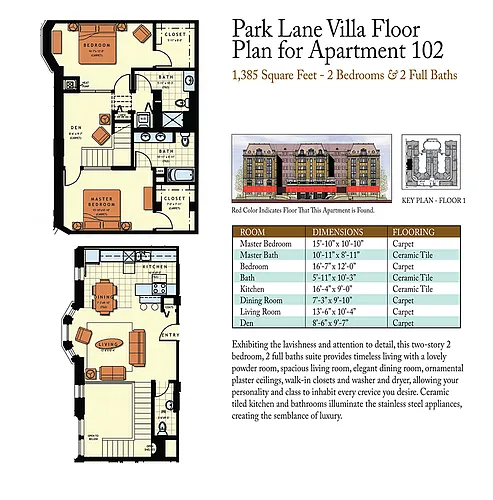 Floor plan 2 Bed 2 Baths