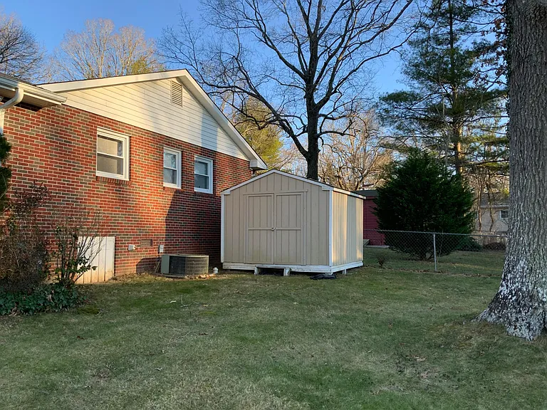 Right side of house