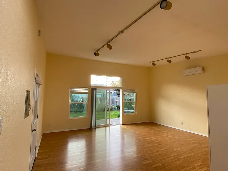 skylight and front window bring in plenty of light