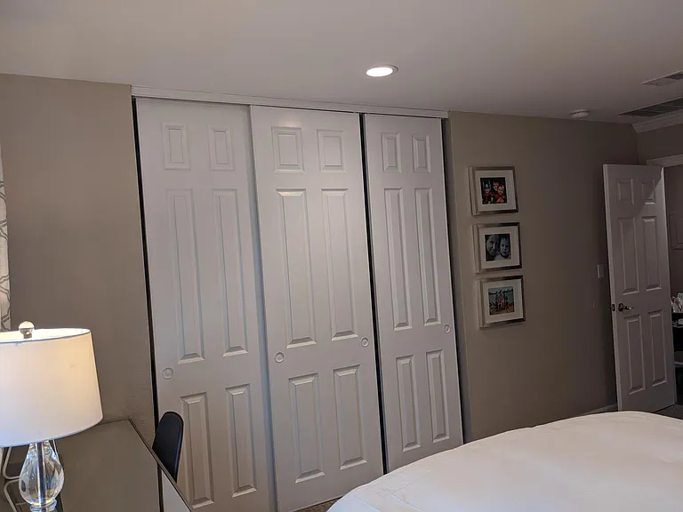 Master closet. Closet organizers included.