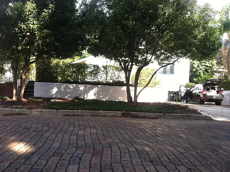 looking at the property from across the street