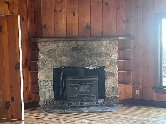 stone fireplace