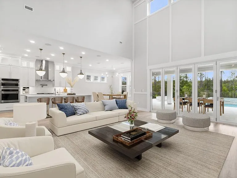 Open floor plan with accordion door to seamless outdoor entertainment.