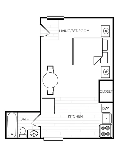 Floor plan Studio