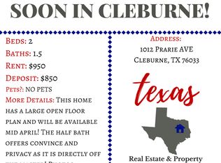 1012 Prairie Ave, Cleburne, TX 76033