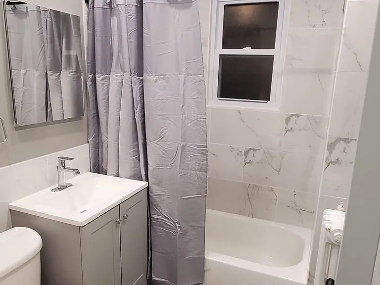 The bathroom has been completely redone. Everything is brand new.
