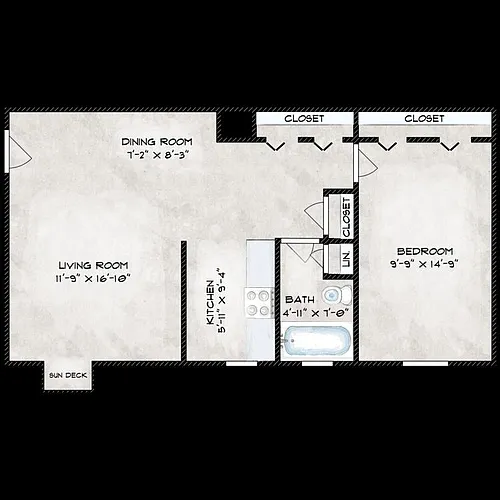 Floor plan 1 Bedroom