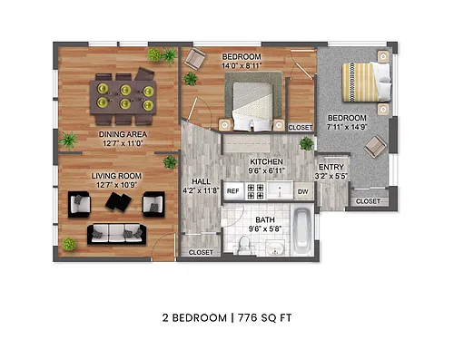 Floor plan Two Bedroom A