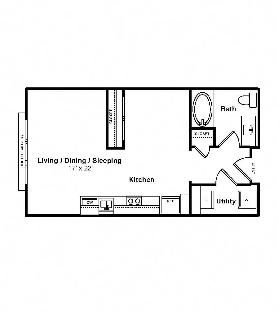 Floor plan Carmel Loft