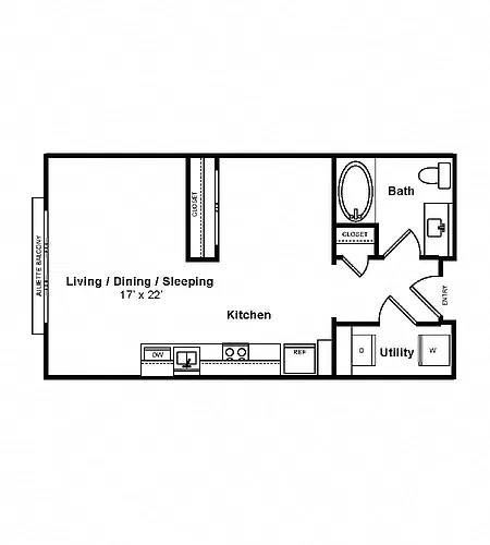Floor plan Carmel Loft