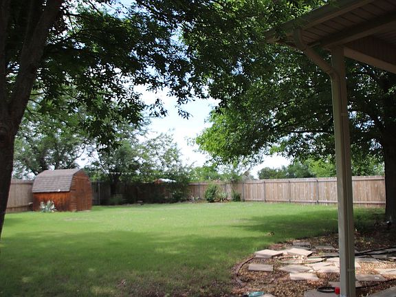 Large back yard mature trees