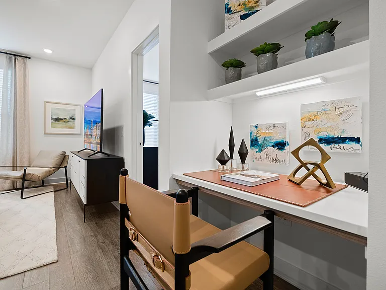 Built-in desks, ideal for remote working