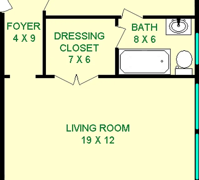 Sage One Bedroom Floorplan Sage One Bedroom Floorplan