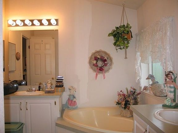 Master Bath with double sink and tub
