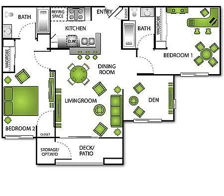 Floor plan Grand Cayman Den