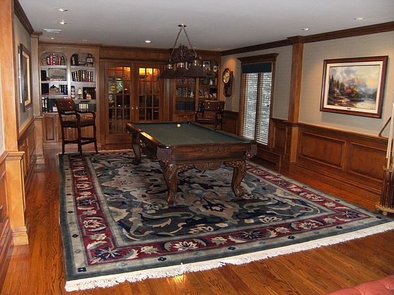 Billiard Room with Pocket Doors and Built-in's
