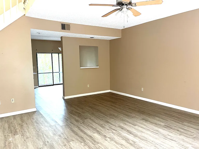 living room towards kitchen/dining area